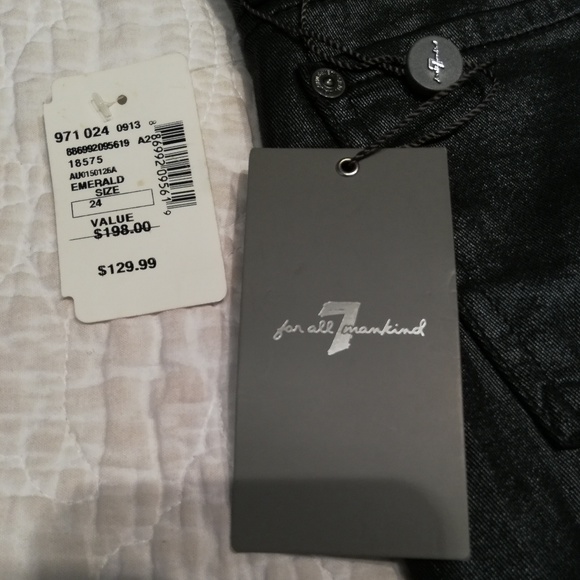 7 For All Mankind Skinny Metallic Jean - Picture 6 of 8